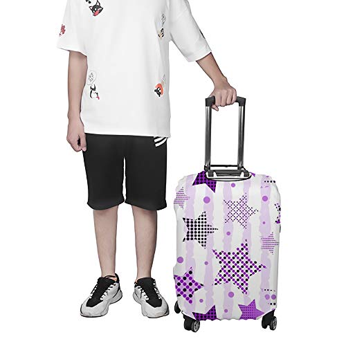 Housse pour valise motif étoiles violet Ruchen pour voyager sereinement en avion ou en train - 4