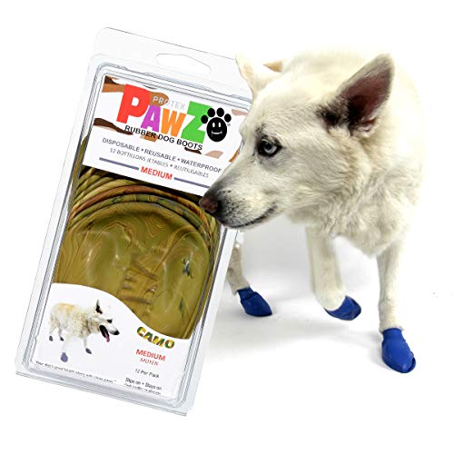 Pawz Dog Boots | Dog Paw Protection with Dog Rubber Booties | Dog Booties for Winter, Rain and Pavement Heat | Waterproof Dog Shoes for Clean Paws | Paw Friction for Dogs | Dog Shoes