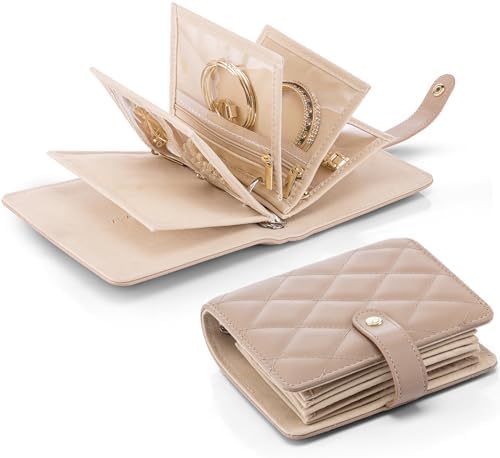 Vlando Travel Jewelry Case,Portable Jewelry Organizer Storage Boo...