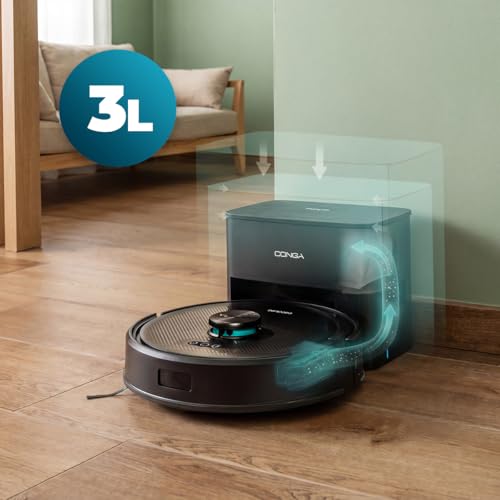 Cecotec Saugroboter Conga Y50 X-Treme Neo. Laser-Navigation, Absaugstation, 5000 Pa, 12 Wochen Unabhängigkeit, Multifunktionsbürste… – Ansicht 2