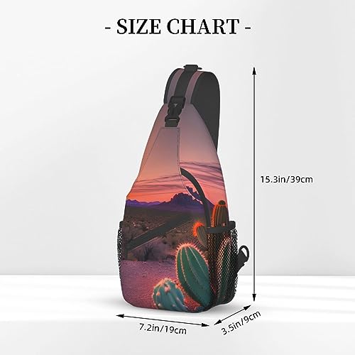 Mochila cruzada urbana YQxwJL con diseño Cactus Desert miniatura 3