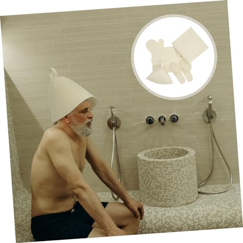 Bonnet de sauna feutre isolant Beaupretty et tapis de spa confortable - 4