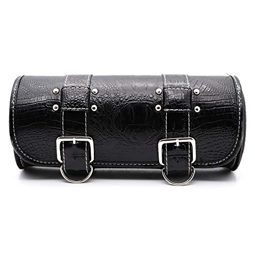 Motorcycle Side Bag Handlebar Sissy Bar Tank Side Mounting Leather Saddle Bag For Harley Chopper Cruiser Storage Tool Bag #TOP1