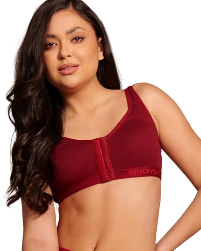 Image of BODYSIZE Front Open Sports Padded Bra for Women - Cotton| Full Coverage, Maximum Support | Non-Wired, Seamless Bra