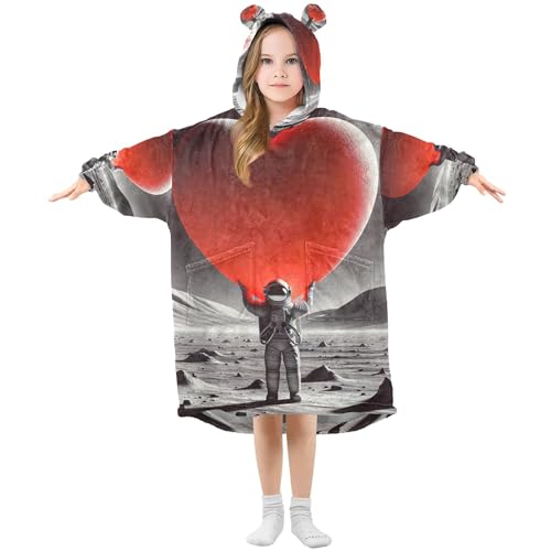 Cute Tabby Cat Print Wearable Blanket Kids Teens Girls Pullover Animal 3D Print Boys Oversized Hoodie Sweatshirts