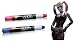 Harley Blue and Pink Hair Chalk - Joker Style Edge Stix Temporary Blendable Hair Color Works On All Hair Types and Colors - No Mess - Easy To Use - Washes Out