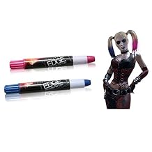Harley Blue and Jacquline Pink Hair Chalk - Edge Stix Temporary Blendable Hair Color Works On All Hair Types and Colors - No Mess - Easy To Use - Washes Out