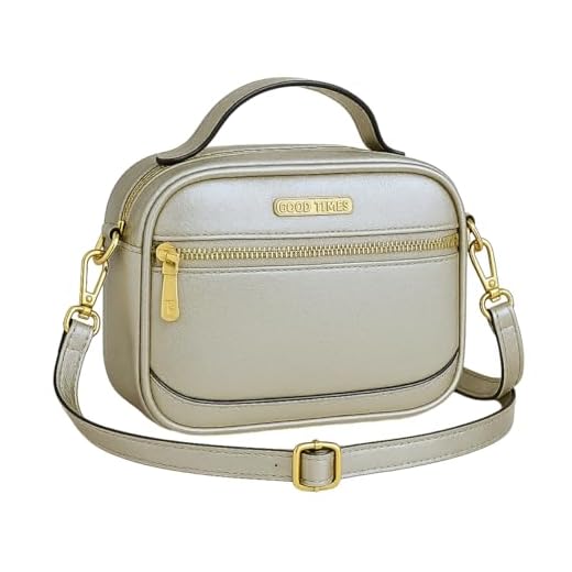 Bolsa Feminina Pequena Tiracolo Estilo Baú em Couro Sintético com Alça de Mão e Transversal removível, Compacta e Versátil para o Dia a Dia (Prateado)