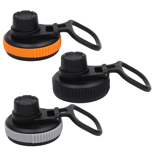 Replacement Lids, 3Pcs Water Bottle Lid Replacement, Leak-Proof Flask Lids with Handle, Safe PP Plastic Water Bottle Caps for Dispenser & Cooler