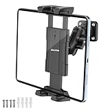 『Rotation omnidirectionnelle』Le porte support pour tablette dispose d'un bras réglable de 7 cm et de 2 rotules sphériques, offrant une flexibilité exceptionnelle pour régler votre tablette dans n'importe quelle position. Aucun angle ne bloque votre vue, garantissant un confort visuel optimal.