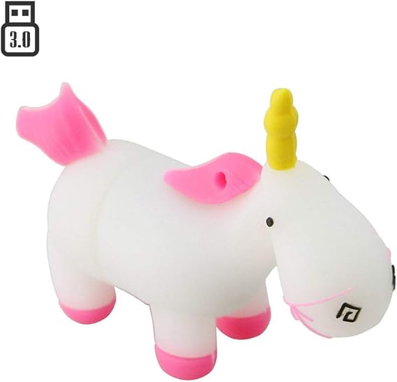 4GB Unicorn Model USB 3.0 Flash Drive Pen Drive Thumb Drive Pendrive USB Memory Stick Jump Drive Compact Size USB Flash Disk USB Drive USB 3.0 Stick - White