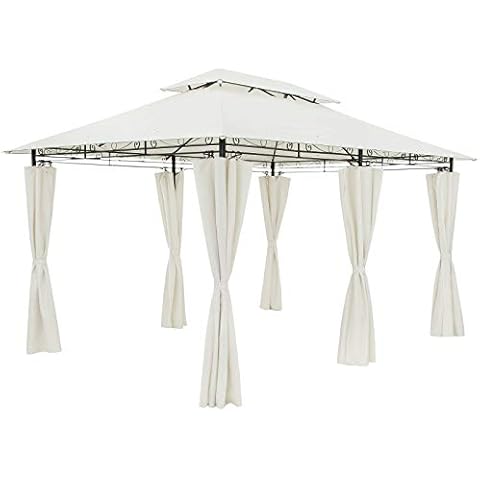 CASARIA 3x4m Garden Gazebo with Side Walls Cover