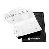Heat Seal Snack Bags, Food Bags, Candy Bags with Double Seal - Resealable Bag - Black - Food Saver - 7.9" x 4.9" - 100ct Box - Bag Tek - Restaurantware