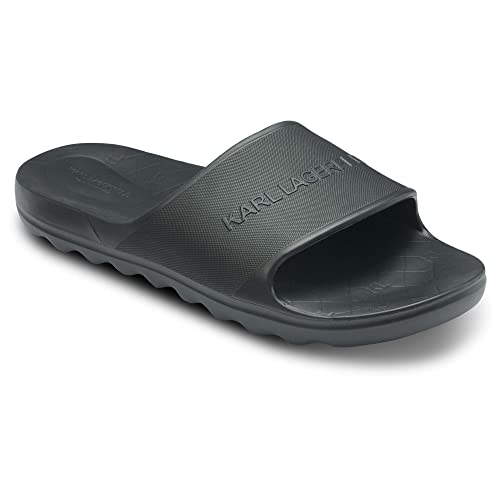 KARL LAGERFELD Men's Raised Logo Eva Pool Slide Sandal