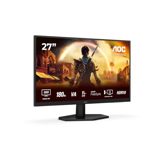 AOC Gaming Q27G42XNE - 27 Zoll Quad HD Monitor, 180 Hz, 1 ms, FreeSync Prem., HDR10 (2560x1440, 2X HDMI 2.0, 1x DisplayPort 1.4) schwarz