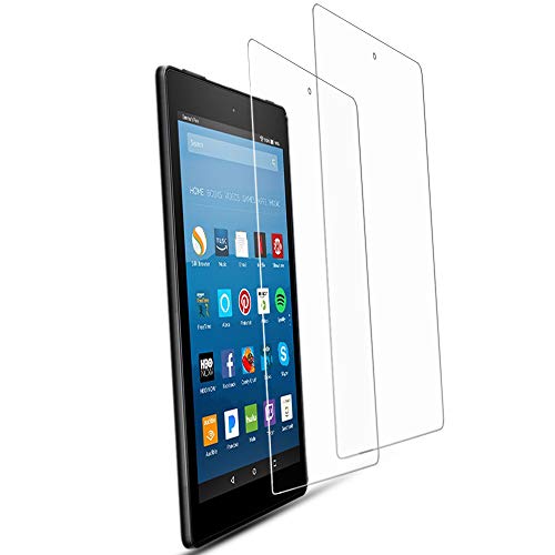 [2-Pack] Gzerma Screen Protector for Fire HD 8 2018 8.0 Inch Tablet, Ultra HD Clear, Childproof Shield Protective Film Cover Compatible with Amazon New Kindle HD8 2017 2016 / Kid Edition Display