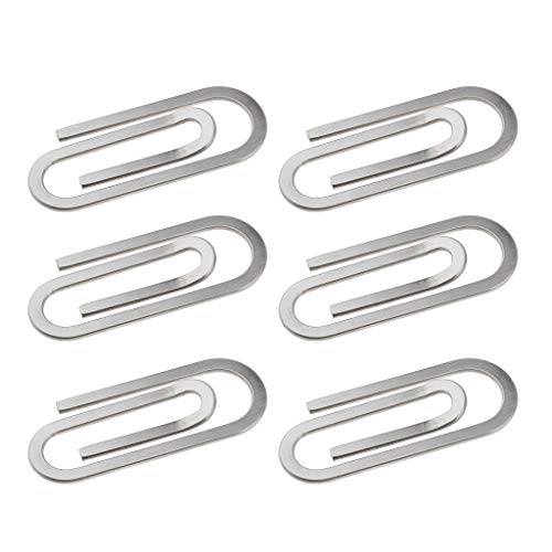 Preisvergleich Produktbild FLAMEER Geldklammern Geldclip aus Edelstahl für Geldscheine Kreditkarten Visitenkarten (6 Stücke)