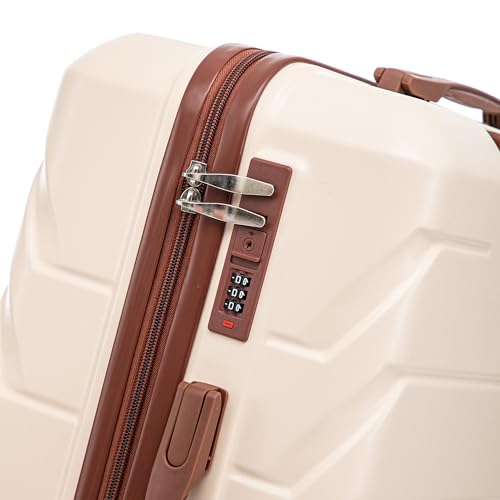 Image of Luggage 3 Pcs Sets ABS Hardside Luggage Set Spinner Wheel Suitcase