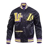Pro Standard Mens Los Angeles Lakers Best Of Satin Jacket Black/Purple 3Xl