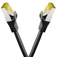 BIGtec LAN Kabel 15m Netzwerkkabel CAT7 Ethernet Internet Patchkabel CAT.7 schwarz Gigabit doppelt geschirmt Netzwerke Modem Router Switch 2 x Stecker RJ45 kompatibel zu CAT.5 CAT.6 CAT.6a CAT.8 – Ansicht 7