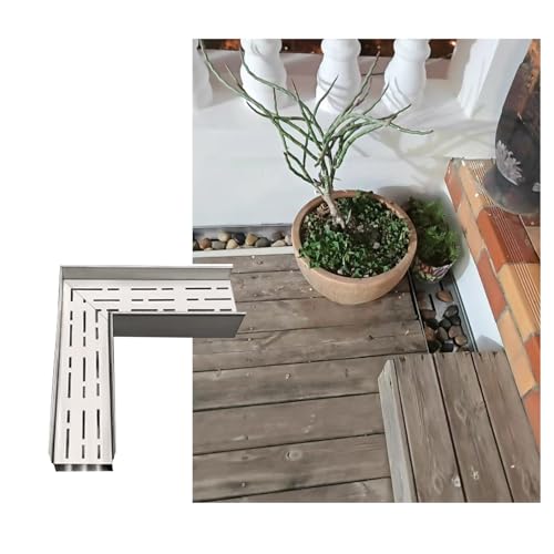 Grilles de drainage robustes extérieures de 2 m au fini géométrique soigné - 2