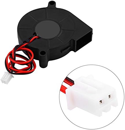 3D Printer Cooling Fan, Richer-R DC 12/24V 50 * 15mm Blow Radial Cooling Fan Turbofan Cooler Kit Accessories High rotation Speed with Low Noise for 3D Printer (24V)