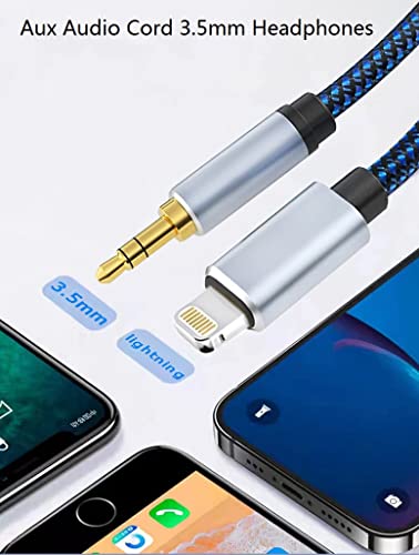 Cable auxiliar de audio 3.5mm para teléfono y auto 3.3FT miniatura 6