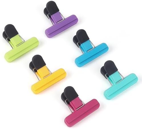 Tamaki 6 Pack Chip Clips, Food Clips, 3 x 2.5 Inch, Assorted Color - 1