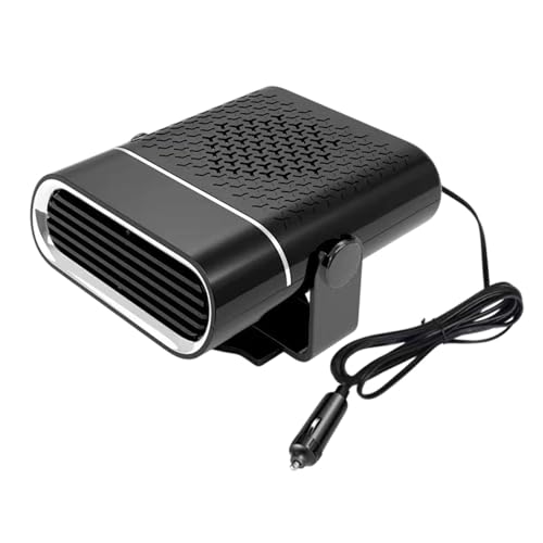 Ventilatore di riscaldamento per auto – Disappannatore adesivo per auto, riscaldamento elettrico portatile 12 V 24 V | Dispositivo di sbrinamento del parabrezza rotante, purificazione 'aria