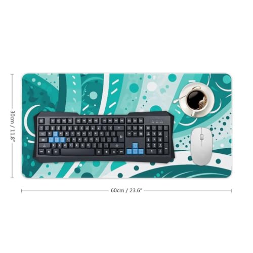 Tapis de souris de bureau turquoise idéal pour organiser et décorer votre espace de télétravail - 2