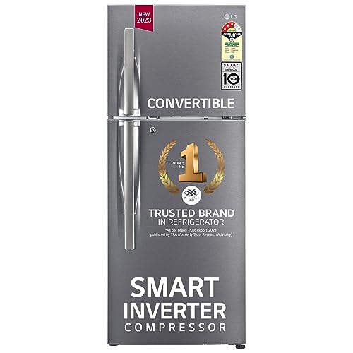 LG 240 L 3 Frost-Free Smart Inverter Double Door Refrigerator ( GL-S292RDSX, Dazzle Steel, Convertible & Multi Air Flow Cooling)