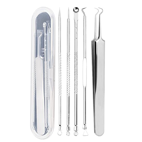 Rnitle 5 Piezas de Herramientas para Eliminar Espinillas,Blackhead Remover Aguja de Acné para Quita Espinillas Granos Comedones