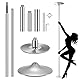 Roluck Pole Dance Tanzstange, 45 mm Durchmesser Einstellbare Länge Professional Stangentanz Set, Tragbar Abnehmbar Tabledance Strip Stange mit Statisch + Spinning-Funktion Roluck…