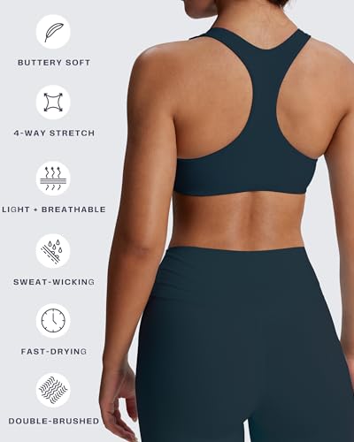 Image of Aoxjox Define Sculpt Racerback Sports Bra | women's workout fitness yoga crop tank, breathable fabric, 4-way stretch, moisture-wicking, gym essential