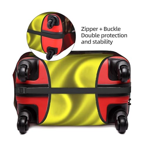 Travel Luggage Cover Combined Spain And Usa Flag Fashion Washable Baggage Suitcase Protector Fit For Luggage Small3