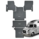 5-Piece All-Weather Rubber Floor Mat Set Compatible with Volvo VNL 630 & 670 Semi Trucks –