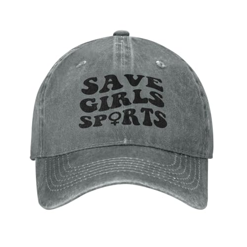 Save Girls Sports Hats Keep Men Out of Womens Sports Denim Cap