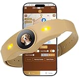 GPS Wireless Dog Fence, Smart Portable Electric Dog Fence Collar with Free App, 64-3280ft Adjustable Boundary, Rechargeable IP7 Waterproof, for Small Medium Large Dogs Outdoor Use (Kharki)