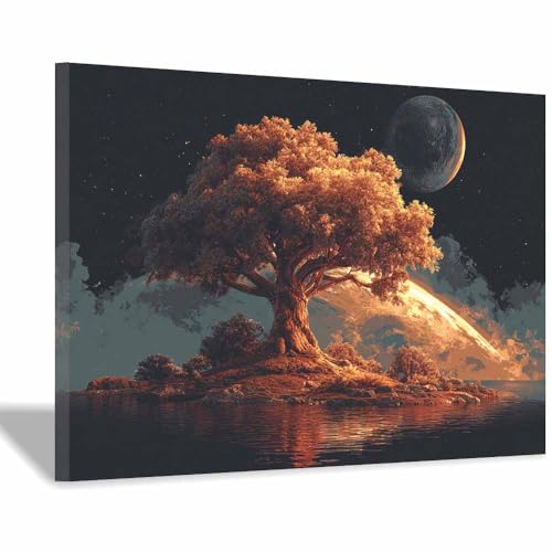 Arbre de vie déco murale marron pour sublimer le salon ou la chambre