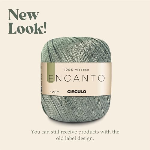 Image of CIRCULO Encanto Yarn 100% Viscose - Luxury & Shine - Light Worsted Weight Yarn - 140 yds, 3.52 oz - Color 7577 - Gold