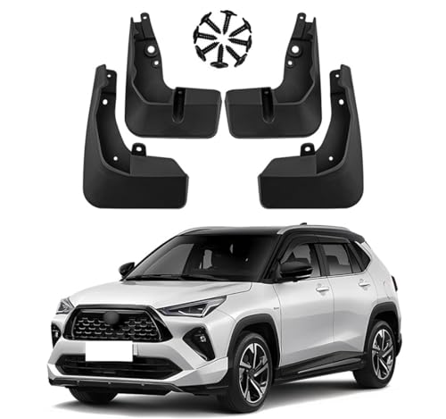 Image of Mud Flaps Mud Guards Fit for 2023-2024 Toyota Yaris Cross GR SE, Front & Rear Mud Splash Guards Accessories - 4 Pc, Black