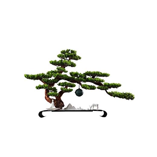 hongbanlemp Konstgjorda krukväxter kinesiska zen-liknande falska träd krukväxt välkommen tall simulering träd utomhus trädgård hem kontor dekoration falsk bonsai simulering träd konstväxter