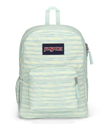 Image of JanSport Cross Town Backpack 17 inch x 12.5 inch x 6 inch - Simple Bag for Everyone with 1 Main Compartment, Front Utility Pocket - Premium Class Accessories - 70s Space Dye Fresh Mint