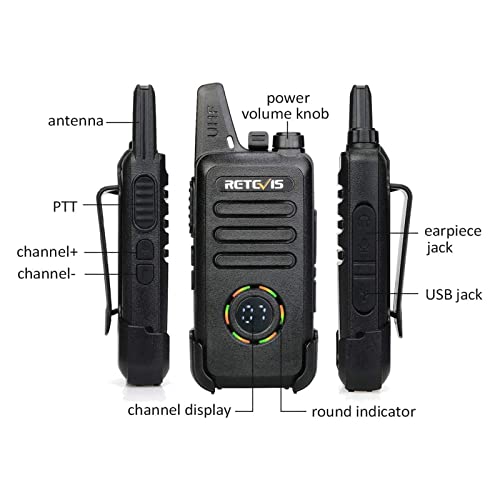 Image of Retevis RT22S 2 Way Radios Rechargeable, Walkie Talkies with Headset 4 Pack