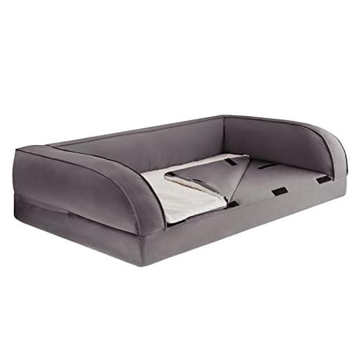 zm Colchoneta para Perros Cama ortopédica para Perros con Memory Foam Che Dando y aliviar Riposo, Ideal también para Perros Mayores, con Borde Alto, Acceso bajo tamaño L 90 x p 60 x H 30 cm