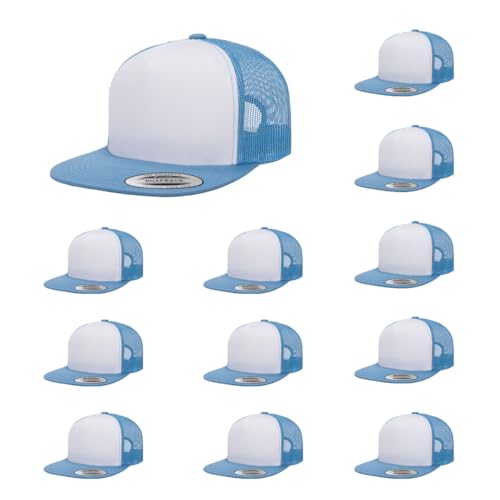Yupoong 5-Panel Trucker Cap OSFM | High Profile Flat Visor Snapback