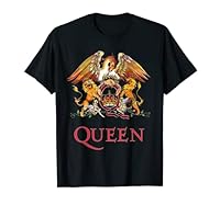 Queen Offizielles klassisches Wappen T-Shirt, Schwarz, S, Unisex-Erwachsene, Kurzarm, T-Shirt, Klassisch, Queen Fans, Erwachsene
