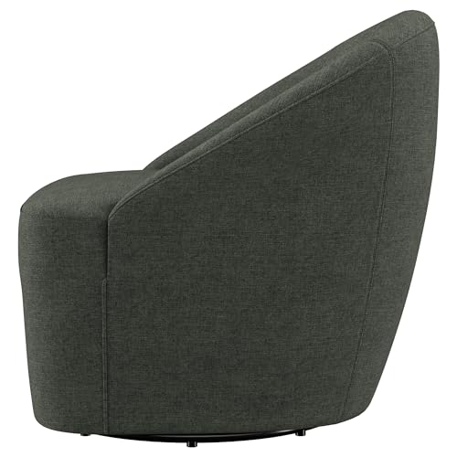 Sillón giratorio tapizado verde miniatura 6