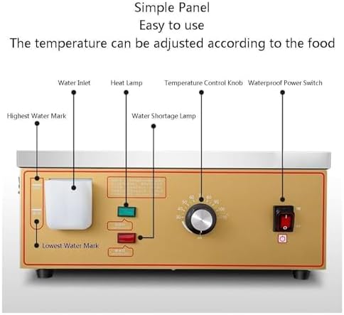 Dim Sum Electric Steamer, Commercial Electric Steamer, Dry Boiling Alarm Water Shortage Alarm/Water Shortage Power Outage/Mirror Panel(Steamer Basket Not Included), Steamer Basket