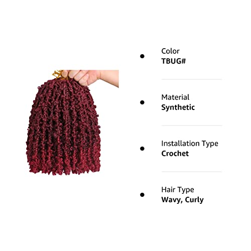 Leeven Short Bob Pre-Looped Butterfly Locs Crochet Hair 12 Inch Ombre Burgundy Distressed Butterfly Knotless Braids Hair 2 Packs Goddess Soft Faux Locs Crochet Hair For Women Tbug# #TOP6